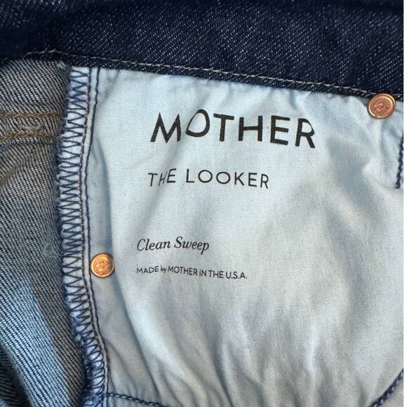 Mother The Looker Skinny Jeans in Clean Sweep Dark Blue Size 24 Like New - Picture 7 of 12